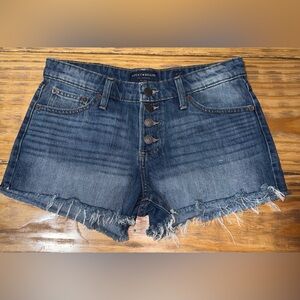 Lucky Brand Button Fly Denim Shorts Size 4 / 27 Frayed Hem